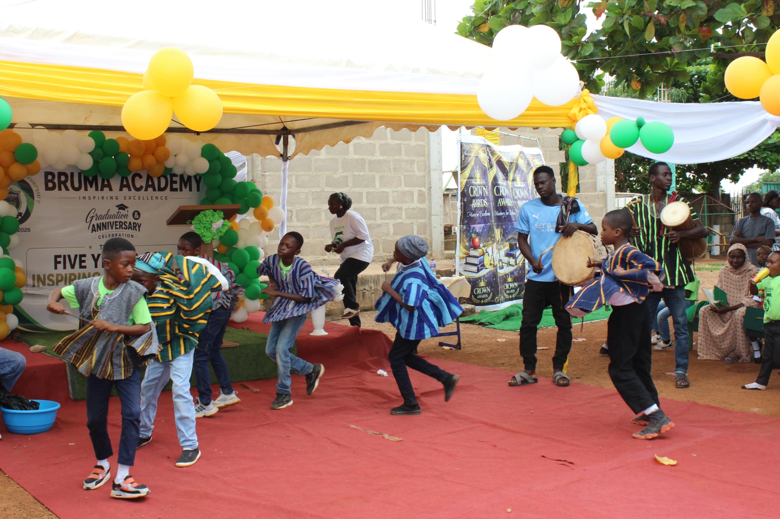 Students performing during ceremony
